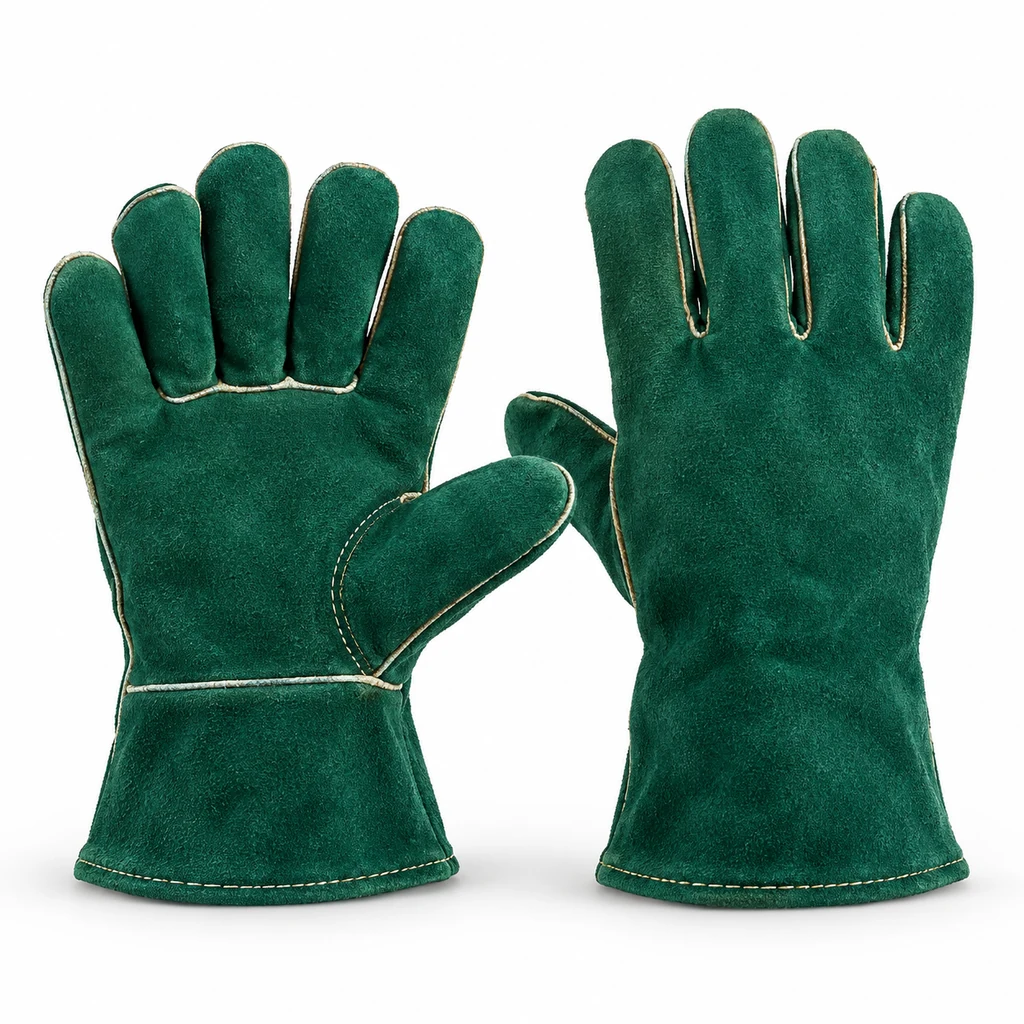 Green wrist welding gloves